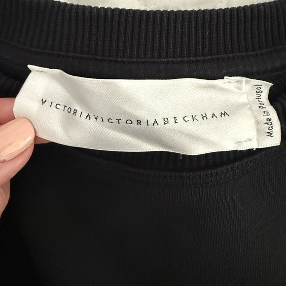 Victoria Beckham Black Sweatshirt with White Text - Picture 5 of 10